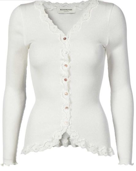 Rosemunde Babette V-hals Blonde Cardigan, Creme